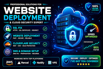 fix website deployment, hosting, SSL, dns, and server issues professionally
