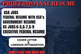 write a professional federal resume for usajobs