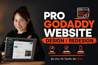 design, redesign, or develop a professional godaddy website