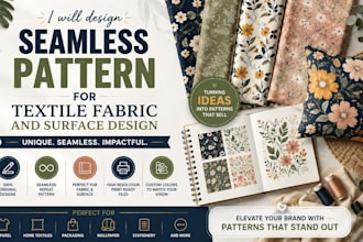 design seamless pattern for textile fabric and surface design