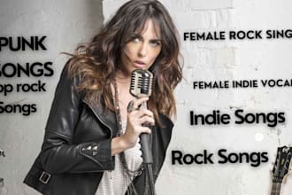 record powerful female rock  indie vocals, metal vocals, full song production