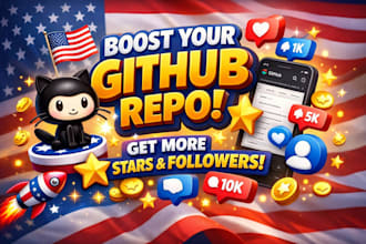 genuinely github repository increase follower star repo in usa with social media