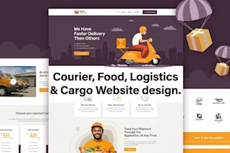 design a professional delivery website or logistics website