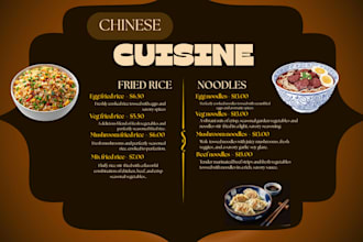 design a professional menu card