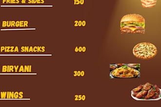 create a menu card