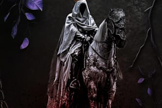 create an aesthetic book cover for romance, fantasy, dark