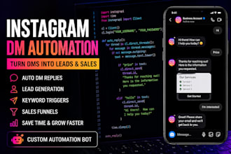 build an instagram dm automation social media bot for lead generation and sales