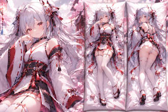 draw custom anime dakimakura body pillow art for oc, waifu, or husbando