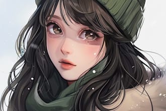 draw custom anime art of your oc, character, and fanart