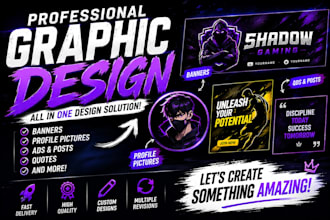 create profile pics and banners for social media