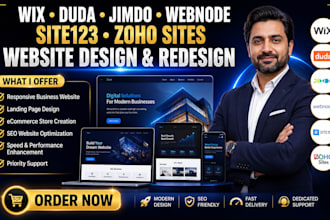 build wix duda website design jimdo webnode website redesign site123 zoho sites