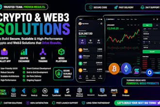 develop crypto wallet app, crypto exchange, defi trading and web3 platform