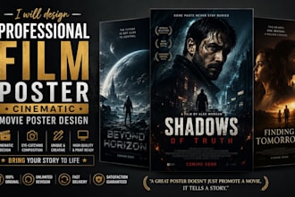 design professional film poster cinematic movie poster design