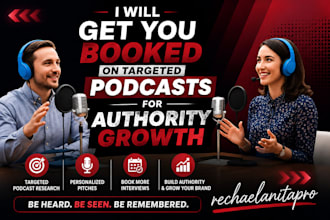 research, pitch you to podcasts and help you get booked