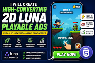 create a high converting playable luna ad for your 2d game