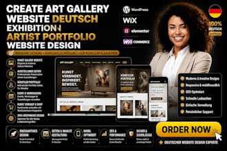create art gallery website deutsch exhibition artist portfolio website design