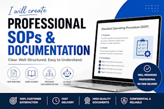 create technical documents, sops and process guides