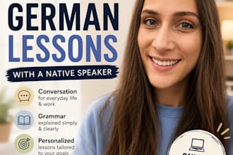 teach you how to fluently speak german