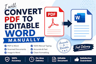 convert PDF to an editable word document manually