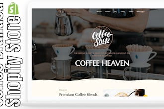 design branded shopify coffee store shopify coffee dropshipping store cafe tea