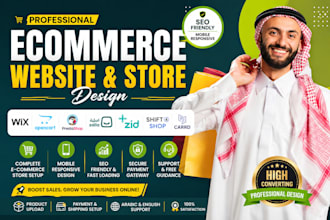 create wix opencart prestashop salla zid shift4shop carrd website store design