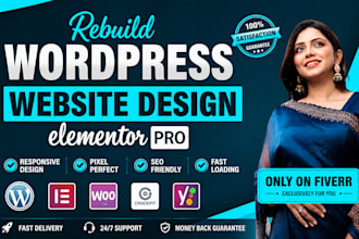 rebuild responsive wordpress elementor website design
