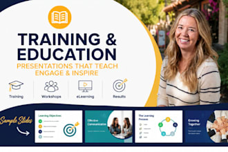 employee training presentation, course slides, educational workshop deck