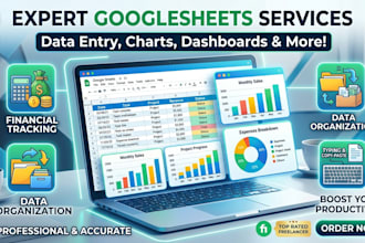 do google sheets data entry dashboard and  excel work