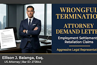 draft wrongful termination demand letter and employment settlement