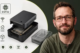 esp32 enclosure, iot cad, pcb housing, smart home stl modeling expert studio