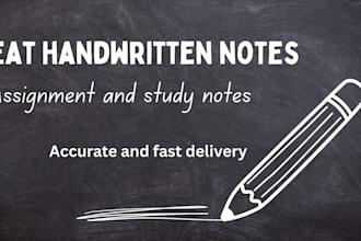 write neat aesthetic handwritten notes and assignments