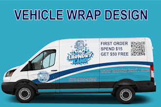design van wrap design, truck wrap, car wrap and van wrap