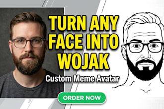 turn any face into wojak meme, custom wojak cartoon avatar