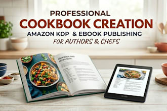 design and format cookbooks or recipes books, kindle ebook