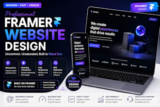build modern stunning animations framer business ecommerce website