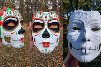 sculpt 3d mask 3d helmet cosplay mask cosplay armor 3d print and paint mask