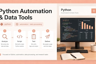 build a python, c workflow for data processing, automation