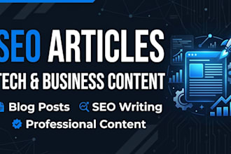 write SEO articles for tech and businesses