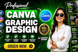 create professional canva graphic designs with canva branding kit design for you
