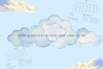 design an undated aesthetic monthly scheduler