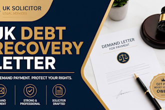 draft UK debt recovery letter or demand letter for payment