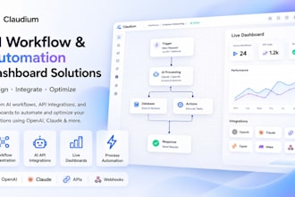 develop ai automation workflows and dashboard solutions