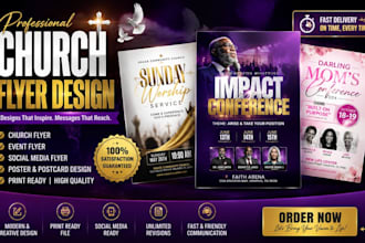 create exceptional church flyer event flyer postcard or social media flyer