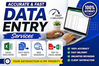 do  data entry, copy paste, web research and excel work