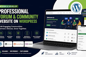 design and develop a scalable forum and community website on wordpress