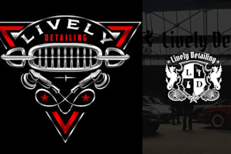 do automotive auto detailing pressure washing and car wash logo
