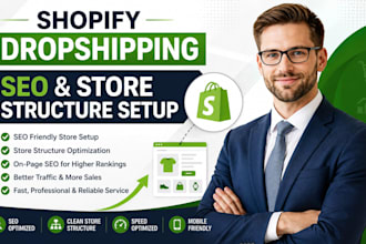 setup shopify dropshipping SEO and store structure
