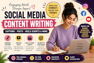 be your creative content writer for social media and blogs