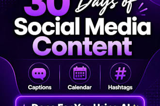 create monthly social media viral content by using ai