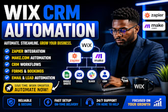 automate wix CRM workflows with zapier and make com
